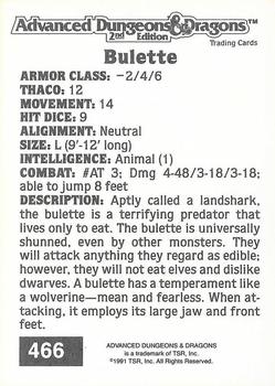 1991 TSR Advanced Dungeons & Dragons #466 Bulette Back
