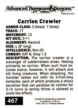 1991 TSR Advanced Dungeons & Dragons #467 Carrion Crawler Back