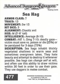 1991 TSR Advanced Dungeons & Dragons #477 Sea Hag Back