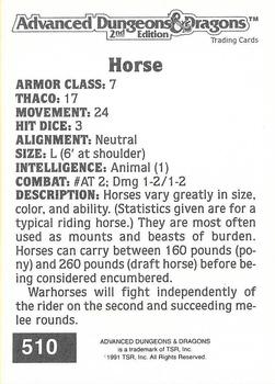 1991 TSR Advanced Dungeons & Dragons #510 Horse Back