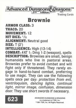1991 TSR Advanced Dungeons & Dragons #623 Brownie Back