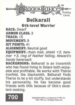 1991 TSR Advanced Dungeons & Dragons #700 Belkarall Back