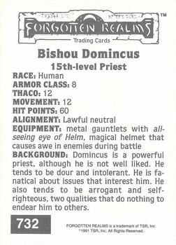 1991 TSR Advanced Dungeons & Dragons #732 Bishou Domincus Back