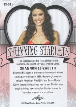 2017 Leaf Pop Century - Stunning Starlets Blue #SS-SE1 Shannon Elizabeth Back