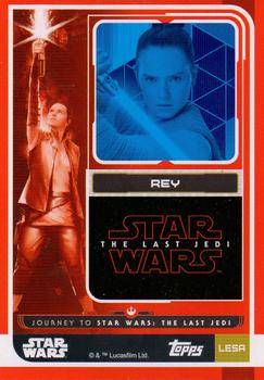 2017 Topps Star Wars Journey to the Last Jedi (UK Release) - Limited Edition #LESA Rey Back
