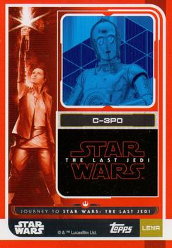 2017 Topps Star Wars Journey to the Last Jedi (UK Release) - Limited Edition #LEMA C-3PO Back