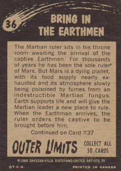 1964 O-Pee-Chee Outer Limits #36 Bring in the Earthmen Back