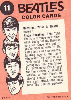 1964 Topps Beatles Color #11 George - Ringo Speaking Back