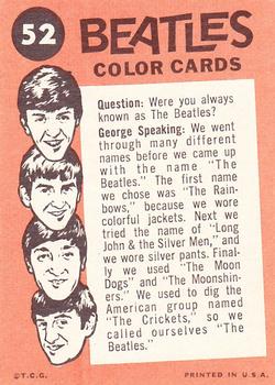 1964 Topps Beatles Color #52 Ringo, Paul and John - Paul Speaking Back