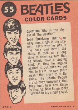 1964 Topps Beatles Color #55 Paul, Ringo, George, John - John Speaking Back