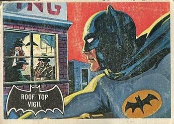 1966 O-Pee-Chee Batman (Black Bat Logo) #5 Roof Top Vigil Front