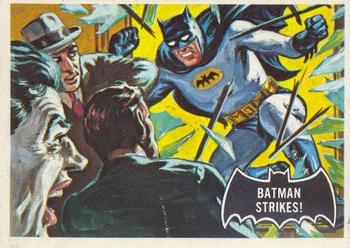 1966 O-Pee-Chee Batman (Black Bat Logo) #12 Batman Strikes! Front
