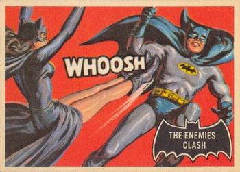 1966 O-Pee-Chee Batman (Black Bat Logo) #33 The Enemies Clash Front