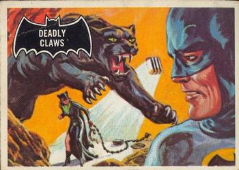 1966 O-Pee-Chee Batman (Black Bat Logo) #34 Deadly Claws Front