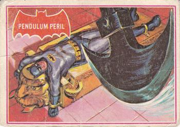 1966 O-Pee-Chee Batman Series A (Red Bat Logo) #5A Pendulum Peril Front