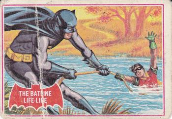 1966 O-Pee-Chee Batman Series A (Red Bat Logo) #7A The Batline Life-Line Front