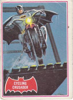 1966 O-Pee-Chee Batman Series A (Red Bat Logo) #10A Cycling Crusader Front
