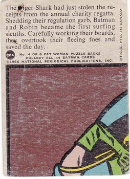 1966 O-Pee-Chee Batman Series A (Red Bat Logo) #20A Surfing Sleuths Back