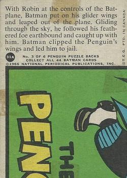 1966 O-Pee-Chee Batman Series A (Red Bat Logo) #31A Flying Foes Back