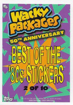 2017 Topps Wacky Packages 50th Anniversary - Best of the '80s Stickers #2 Forger's Back