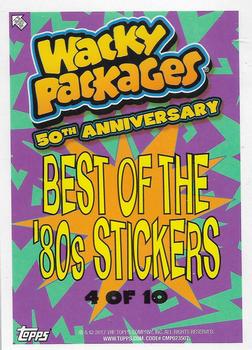 2017 Topps Wacky Packages 50th Anniversary - Best of the '80s Stickers #4 Crookie Crisp Back