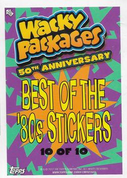 2017 Topps Wacky Packages 50th Anniversary - Best of the '80s Stickers #10 Dr Pooper Back