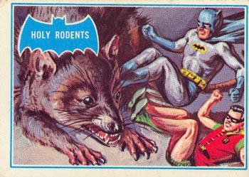 1966 O-Pee-Chee Batman Series B (Blue Bat Logo) #35B Holy Rodents Front