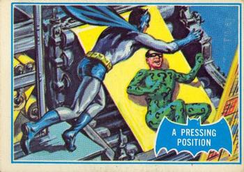 1966 O-Pee-Chee Batman Series B (Blue Bat Logo) #36B A Pressing Position Front