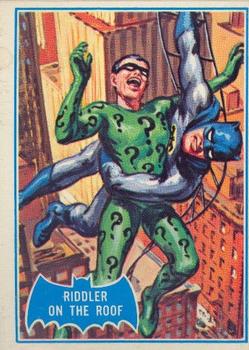1966 O-Pee-Chee Batman Series B (Blue Bat Logo) #37B Riddler on the Roof Front