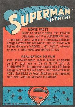 1978 O-Pee-Chee Superman: The Movie #4 Zooming Across the Sky Back