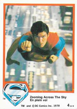 1978 O-Pee-Chee Superman: The Movie #4 Zooming Across the Sky Front