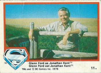 1978 O-Pee-Chee Superman: The Movie #11 Glenn Ford as Jonathan Kent Front