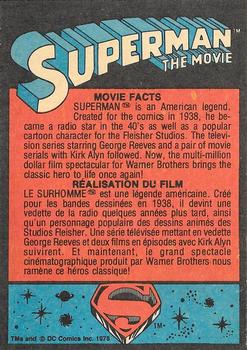 1978 O-Pee-Chee Superman: The Movie #13 Incredible Laboratory of Jor-El Back