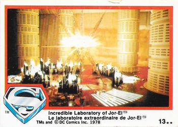 1978 O-Pee-Chee Superman: The Movie #13 Incredible Laboratory of Jor-El Front