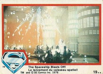 1978 O-Pee-Chee Superman: The Movie #19 The Spaceship Blasts Off! Front