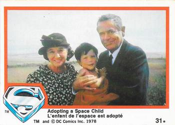 1978 O-Pee-Chee Superman: The Movie #31 Adopting A Space Child Front