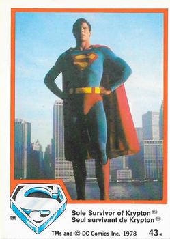 1978 O-Pee-Chee Superman: The Movie #43 Sole Survivor of Krypton Front