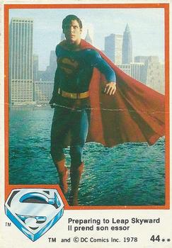 1978 O-Pee-Chee Superman: The Movie #44 Preparing to Leap Skyward Front