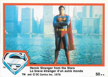 1978 O-Pee-Chee Superman: The Movie #50 Heroic Stranger from the Stars Front