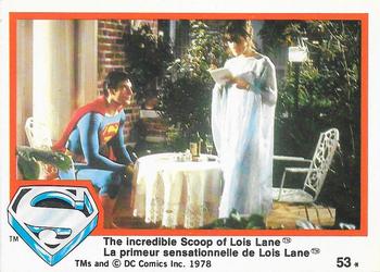 1978 O-Pee-Chee Superman: The Movie #53 The Incredible Scoop of Lois Lane Front