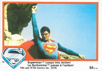 1978 O-Pee-Chee Superman: The Movie #54 Superman Leaps Into Action! Front