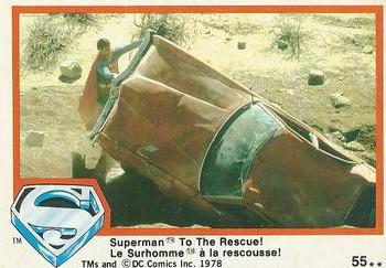 1978 O-Pee-Chee Superman: The Movie #55 Superman To The Rescue! Front