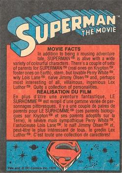 1978 O-Pee-Chee Superman: The Movie #57 Lois Lane thanks Superman Back