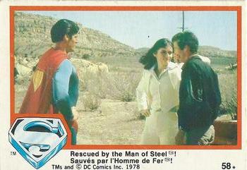 1978 O-Pee-Chee Superman: The Movie #58 Rescued by The Man of Steel! Front