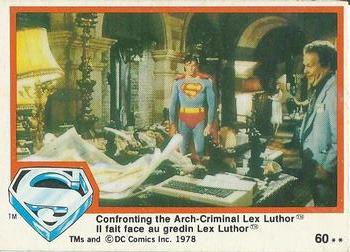 1978 O-Pee-Chee Superman: The Movie #60 Confronting the Arch-Criminal Lex Luthor Front