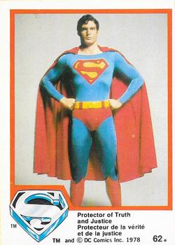 1978 O-Pee-Chee Superman: The Movie #62 Protector of Truth and Justice Front