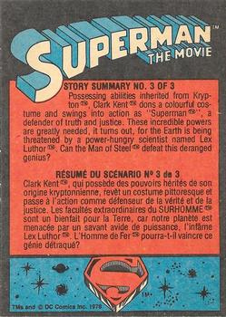 1978 O-Pee-Chee Superman: The Movie #63 All-American Hero! Back