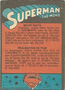 1978 O-Pee-Chee Superman: The Movie #64 First Appearance In the Comics (1938) Back