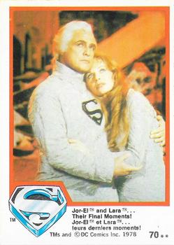 1978 O-Pee-Chee Superman: The Movie #70 Jor-El and Lara...Their Final Moments! Front