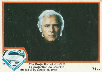 1978 O-Pee-Chee Superman: The Movie #71 The Projection of Jor-El Front